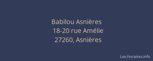 Babilou Asni&egrave;res