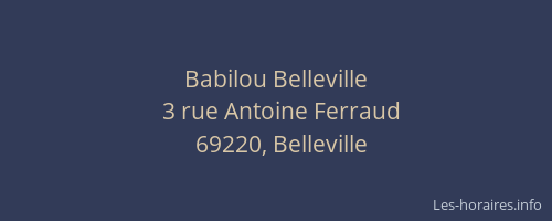 Babilou Belleville