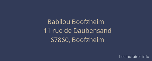 Babilou Boofzheim