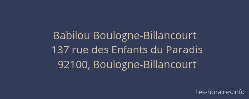 Babilou Boulogne-Billancourt