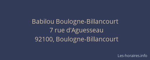 Babilou Boulogne-Billancourt