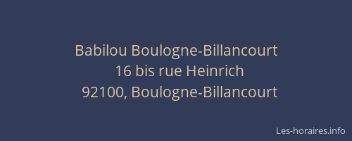 Babilou Boulogne-Billancourt