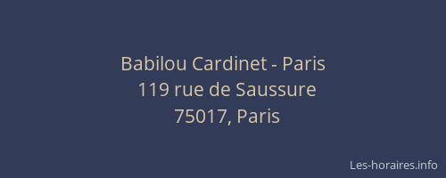 Babilou Cardinet - Paris