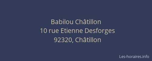 Babilou Châtillon
