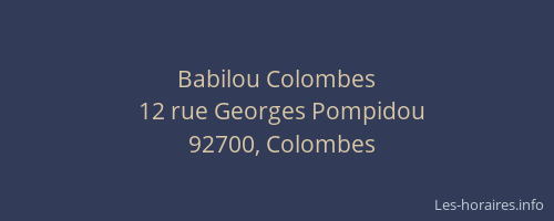 Babilou Colombes