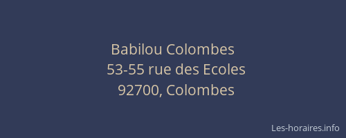 Babilou Colombes