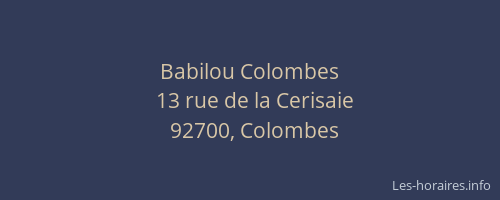 Babilou Colombes