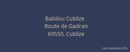 Babilou Cublize