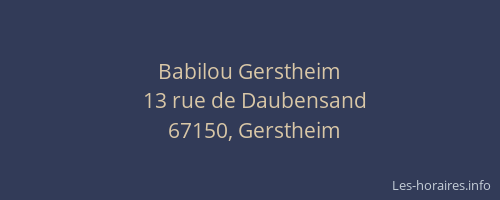 Babilou Gerstheim
