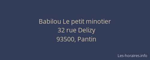 Babilou Le petit minotier