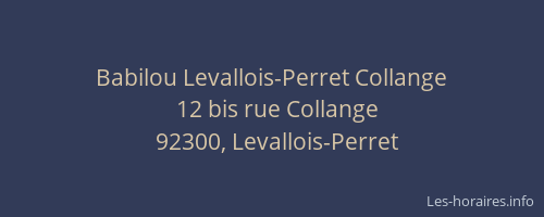 Babilou Levallois-Perret Collange
