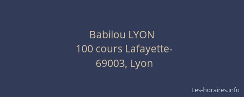 Babilou LYON