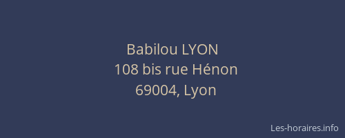 Babilou LYON