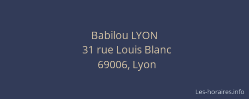 Babilou LYON