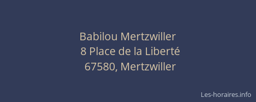 Babilou Mertzwiller