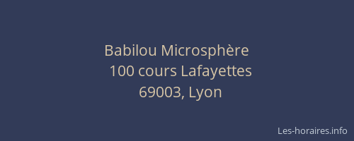 Babilou Microsphère