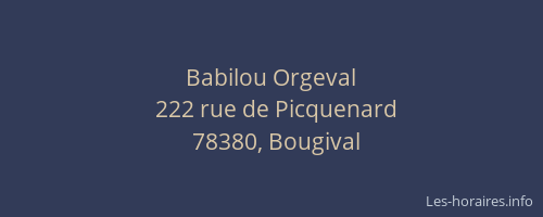 Babilou Orgeval