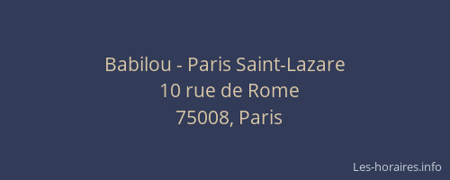 Babilou - Paris Saint-Lazare