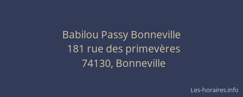 Babilou Passy Bonneville