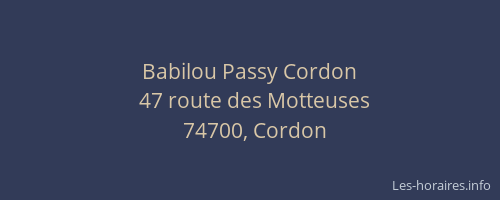 Babilou Passy Cordon