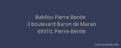 Babilou Pierre Benite