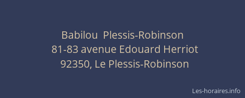 Babilou  Plessis-Robinson