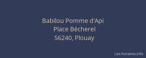 Babilou Pomme d'Api