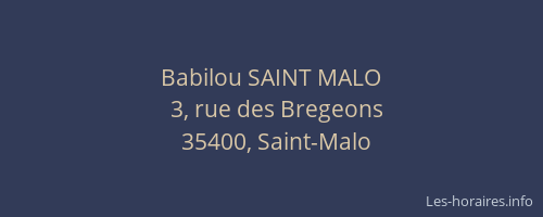 Babilou SAINT MALO