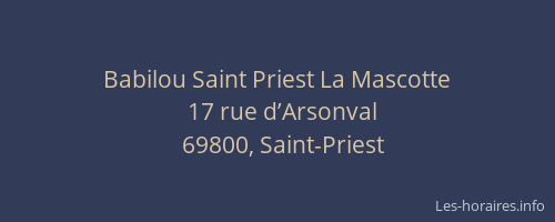 Babilou Saint Priest La Mascotte