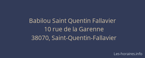 Babilou Saint Quentin Fallavier