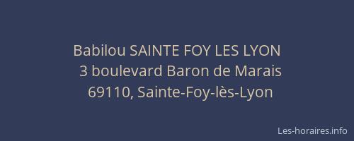 Babilou SAINTE FOY LES LYON