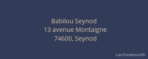 Babilou Seynod