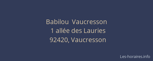 Babilou  Vaucresson