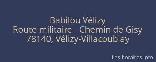 Babilou Vélizy
