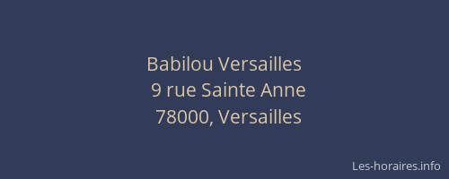 Babilou Versailles