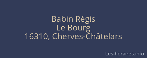 Babin Régis