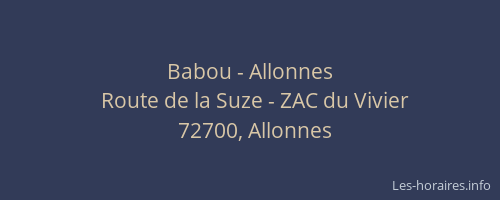 Babou - Allonnes