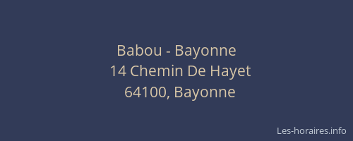 Babou - Bayonne