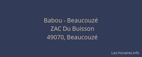 Babou - Beaucouzé
