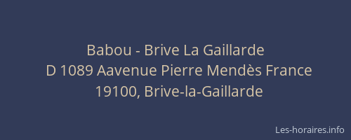 Babou - Brive La Gaillarde