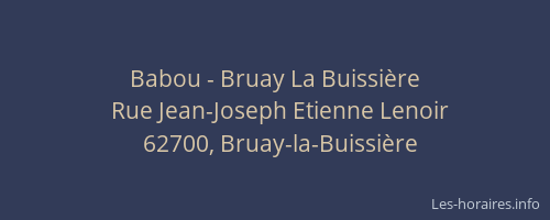 Babou - Bruay La Buissière