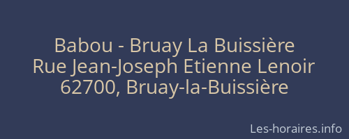Babou - Bruay La Buissière