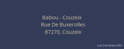 Babou - Couzeix