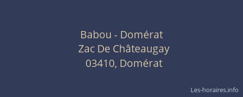Babou - Domérat