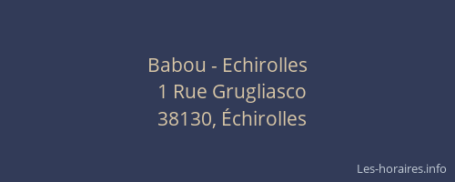Babou - Echirolles