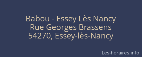 Babou - Essey Lès Nancy