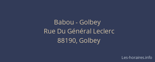 Babou - Golbey