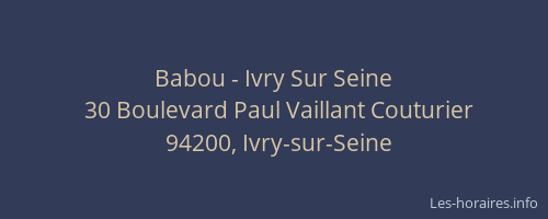 Babou - Ivry Sur Seine