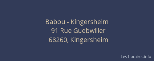 Babou - Kingersheim