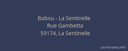Babou - La Sentinelle